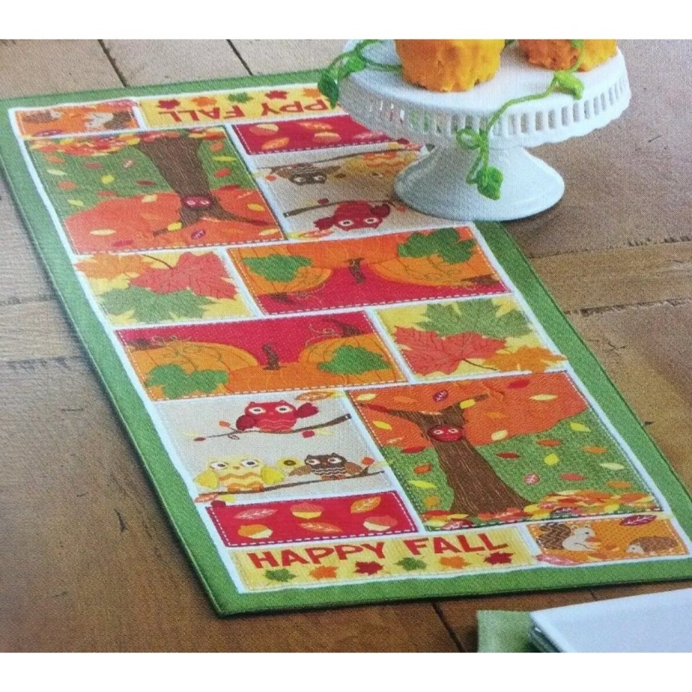 HAPPY FALL Patchwork Table Runner HARVEST SEASON